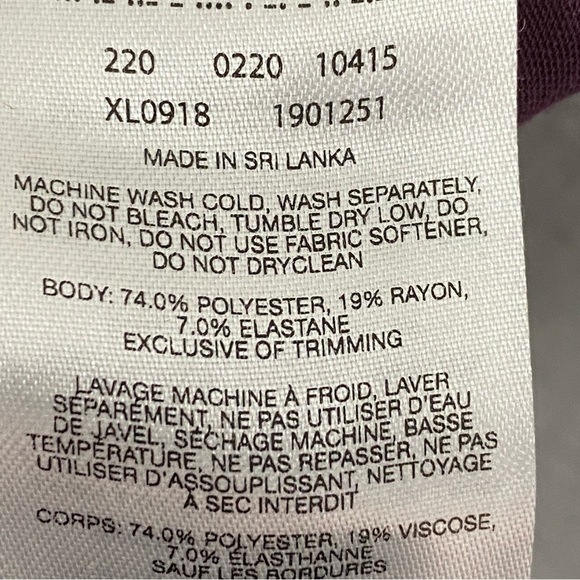 Columbia Purple T Shirt Sz Large Banded Cuffs - Picture 5 of 7